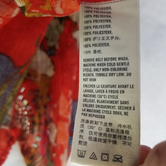 Abercrombie & Fitch Camisole Women's XS Red Floral Beaded Tank Top String A&F - Picture 12 of 14